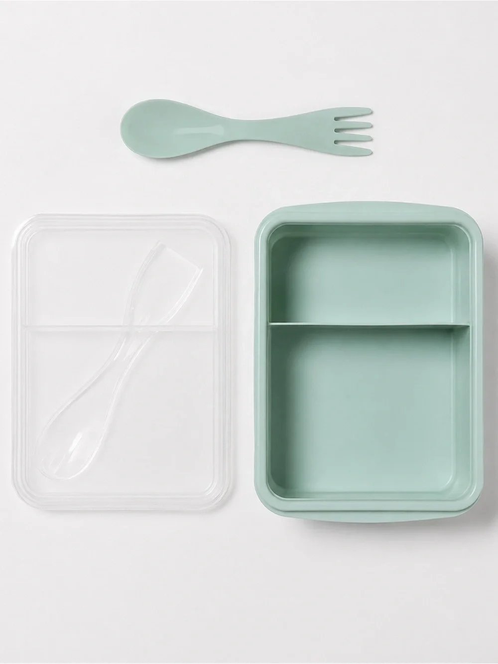 Target Room Essentials Retro Bento Box Mint Green Small Lunch 2 Section Divider